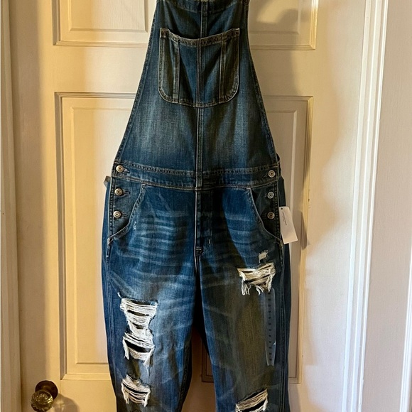 American Eagle distressed overalls - Picture 2 of 8